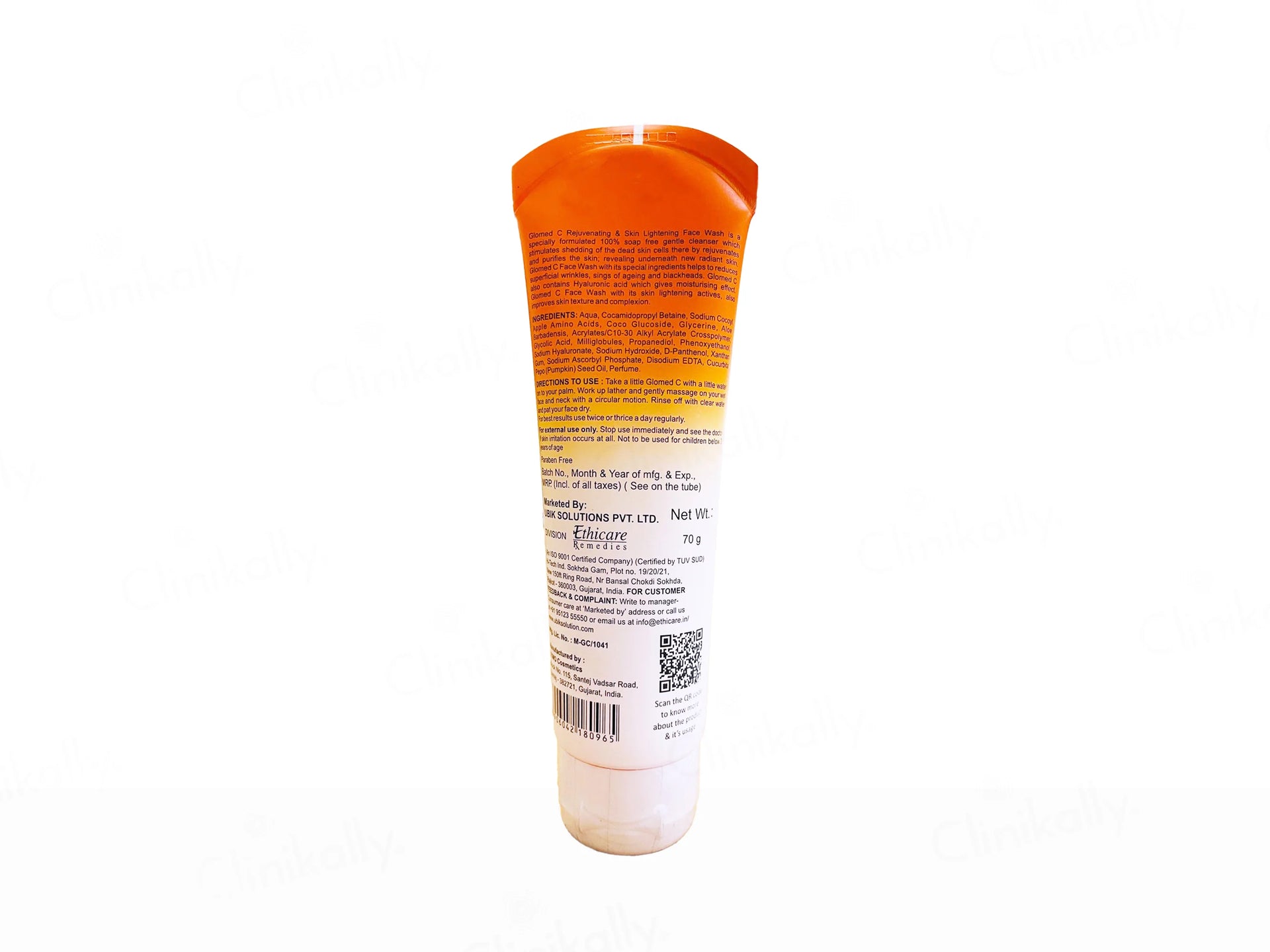 Glomed C Rejuvenating & Skin Lightening Face Wash 70ML Pack Of 2