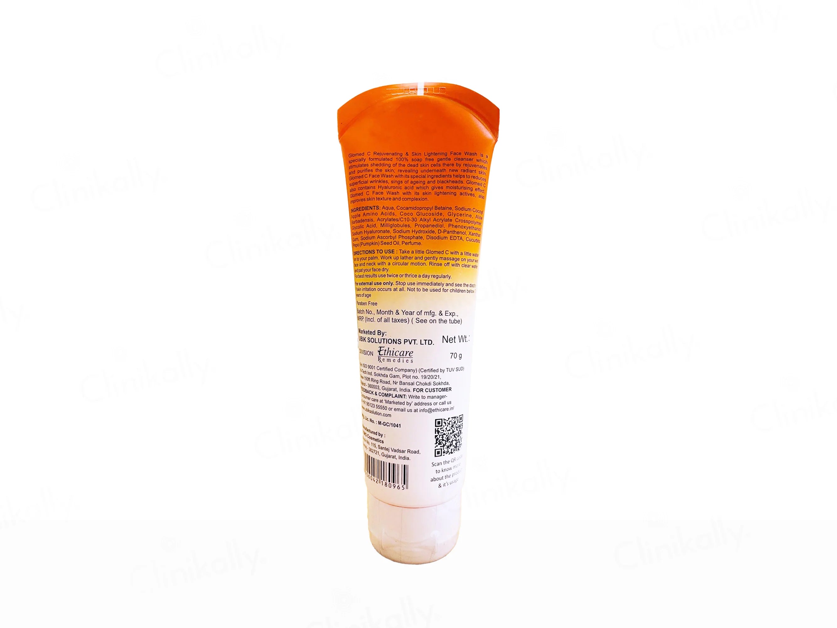 Glomed C Rejuvenating & Skin Lightening Face Wash 70ML Pack Of 2
