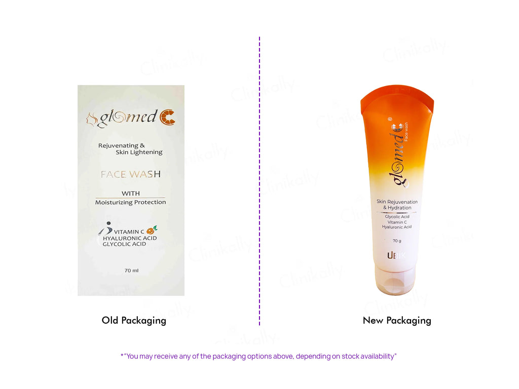 Glomed C Rejuvenating & Skin Lightening Face Wash 70ML Pack Of 2