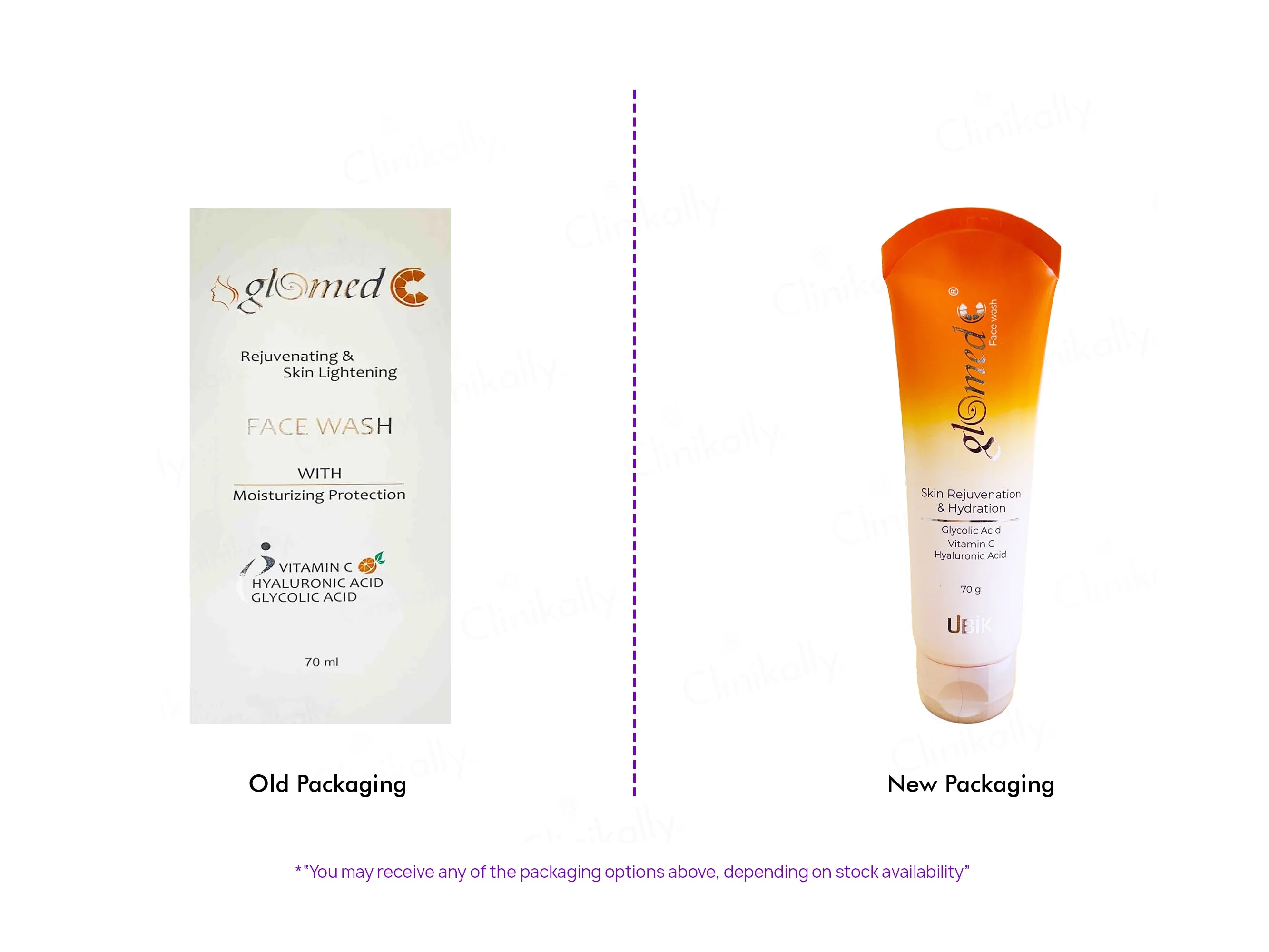 Glomed C Rejuvenating & Skin Lightening Face Wash 70ML Pack Of 2