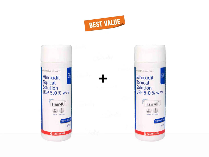 Hair 4U 5% Solution 60Ml 2*60 ml