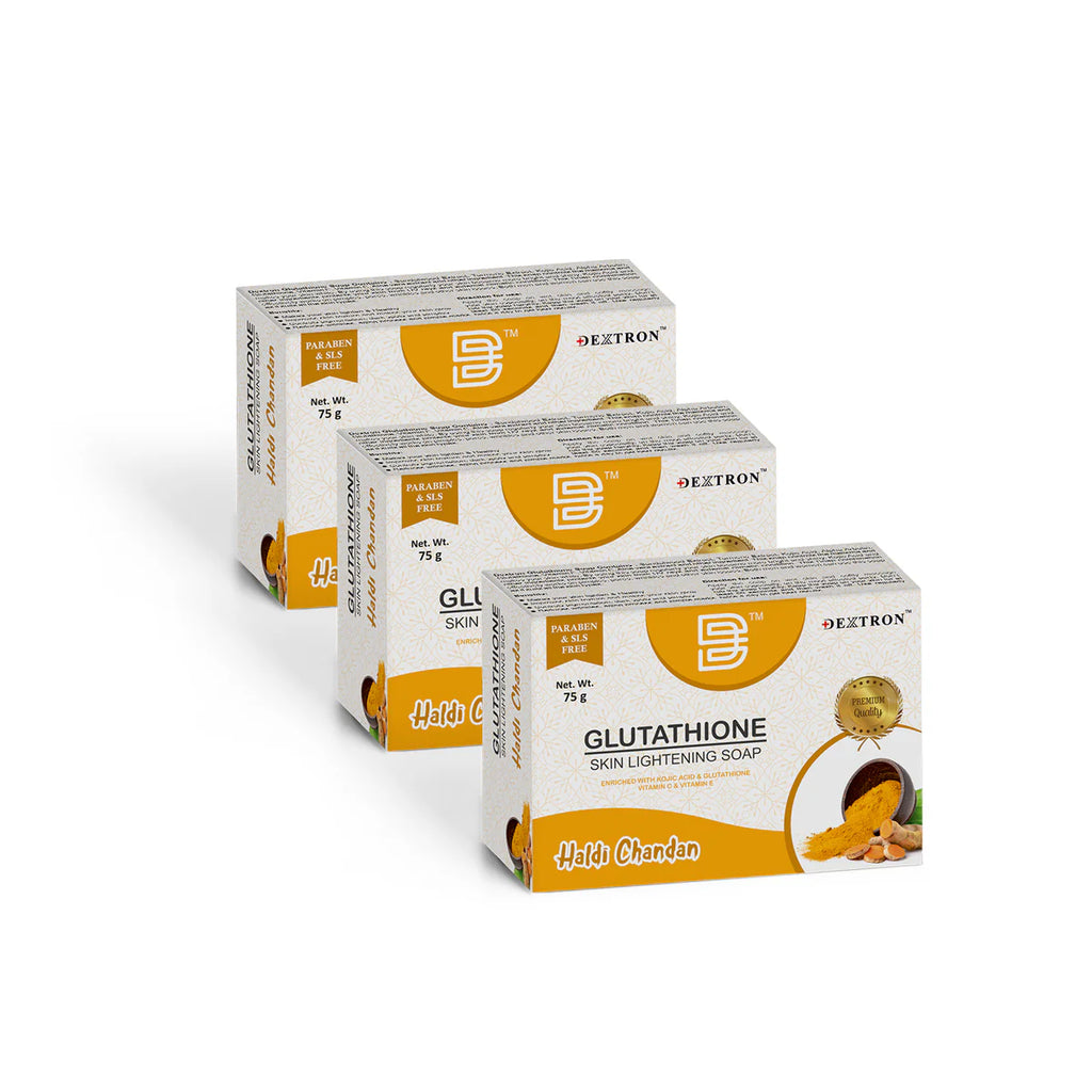 Glutathione Skin Lightening Soap Haldi Chandan 75gm Pack Of 3