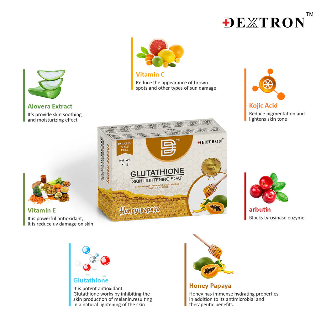 Glutathione Skin Lightening Honey Papaya Soap 75gm