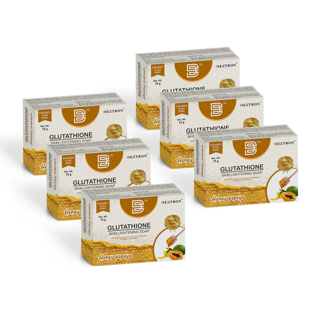 Glutathione Skin Lightening Honey Papaya Soap 75gm Pack Of 6