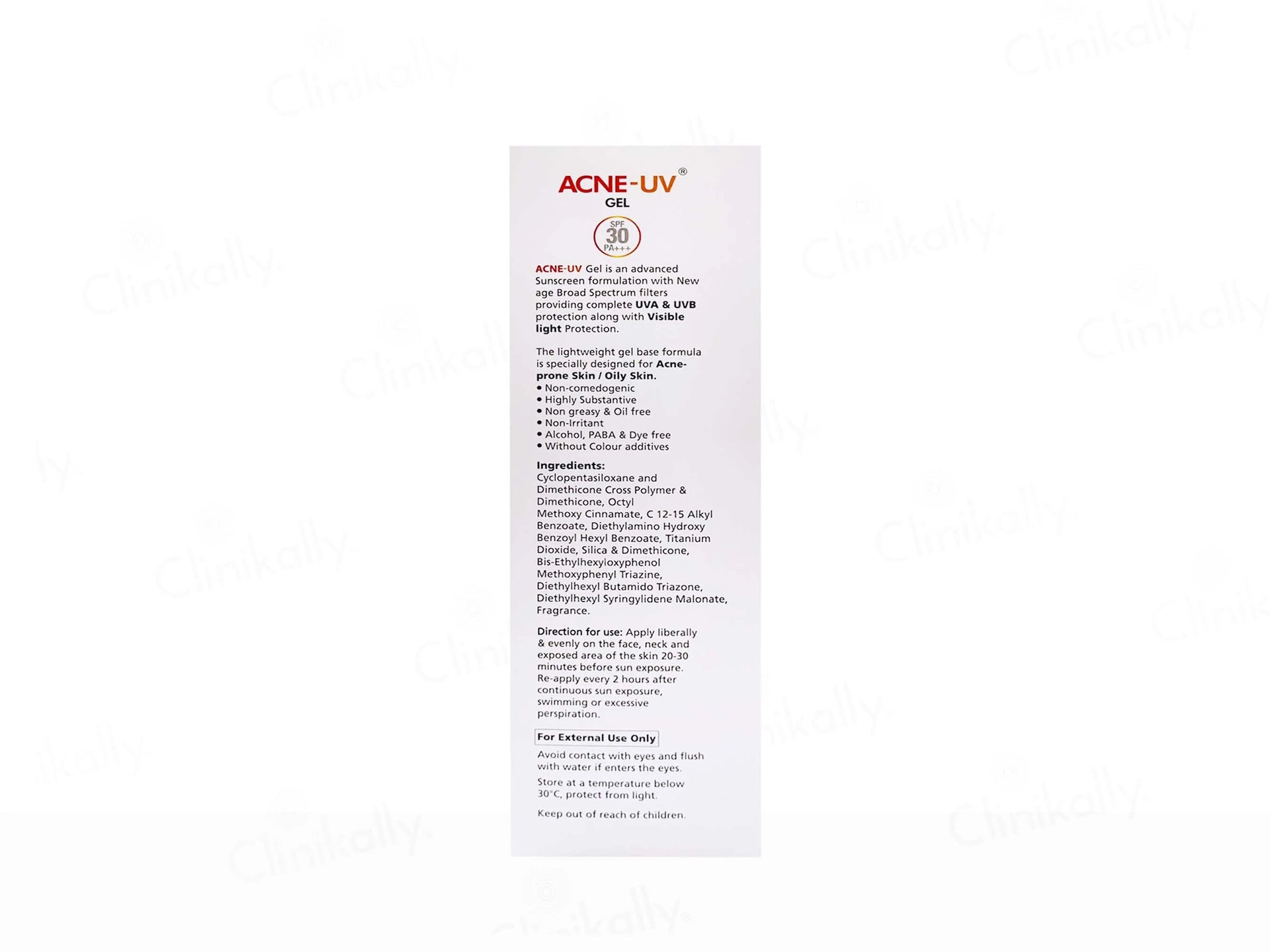 Acne UV Gel Sunscreen SPF 30+++