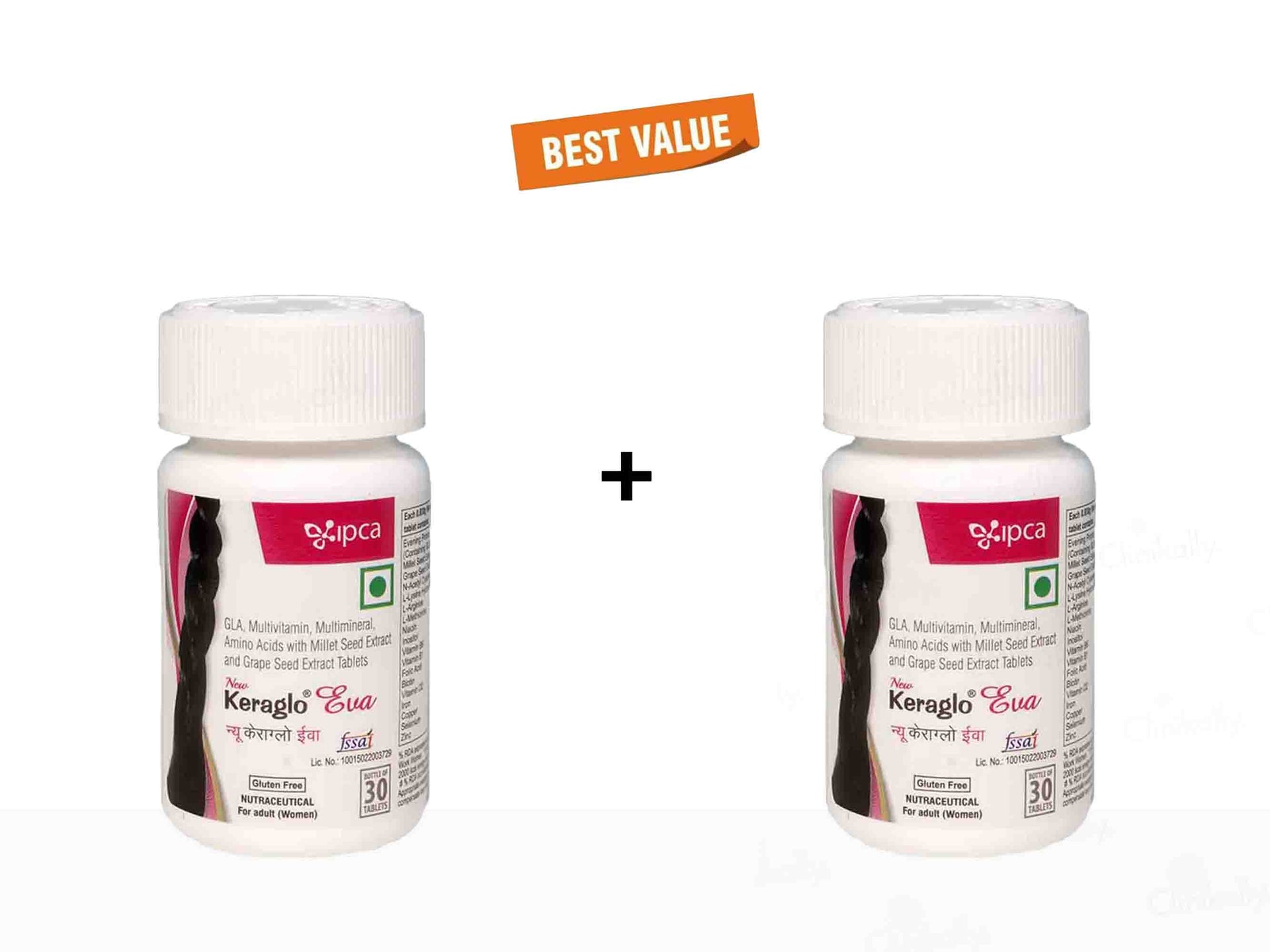 IPCA Keraglo Eva Tablet 2 x 30 Tablets
