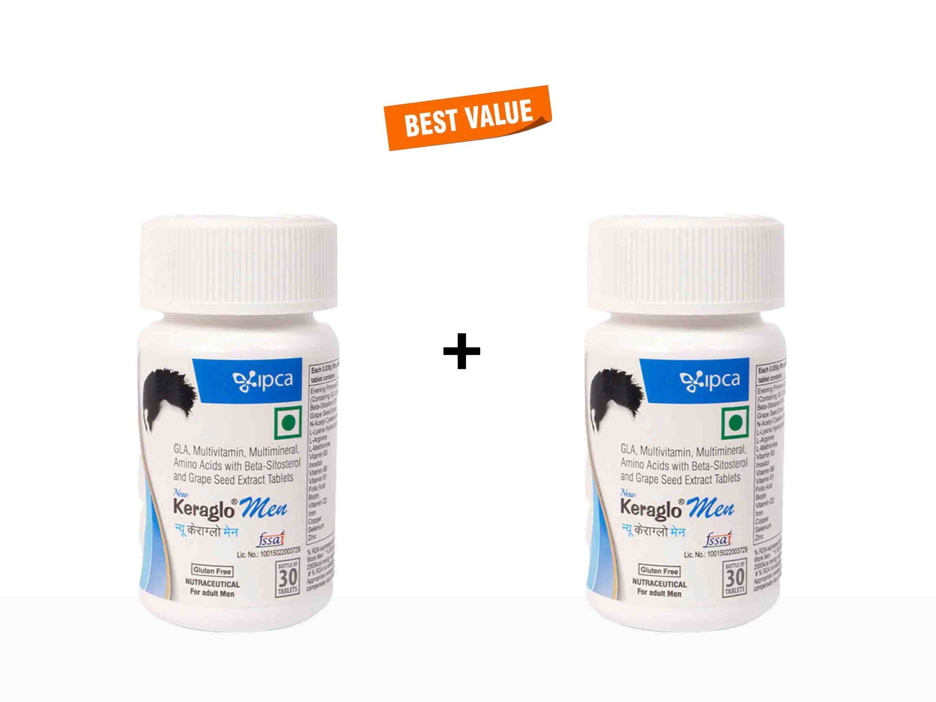 IPCA Keraglo Men Tablet 2 x 30 Tablets