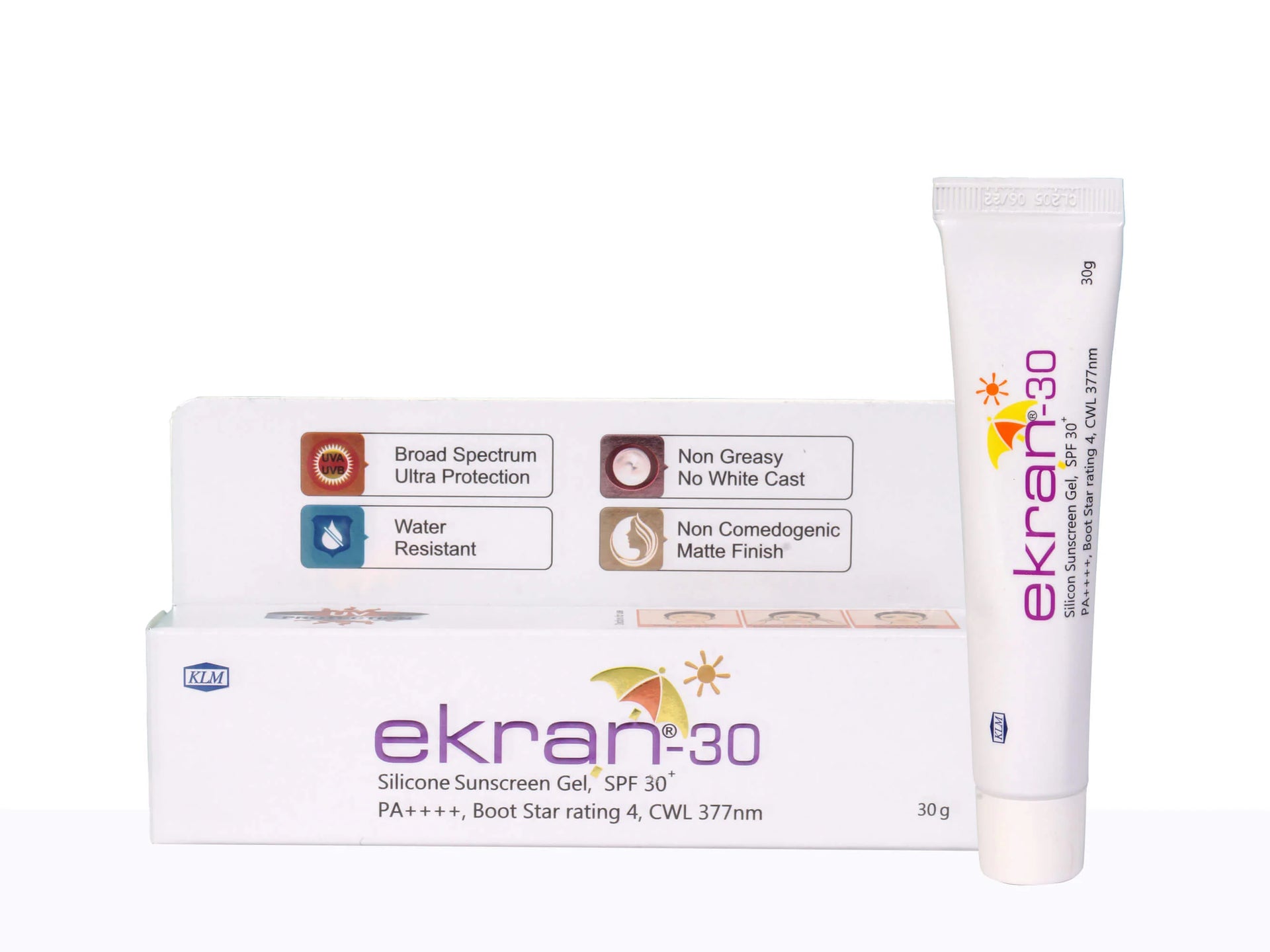 Ekran 30 Silicone Sunscreen Gel 30Gm SPF 30 30 gm