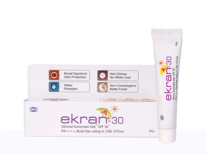 Ekran 30 Silicone Sunscreen Gel 30Gm SPF 30