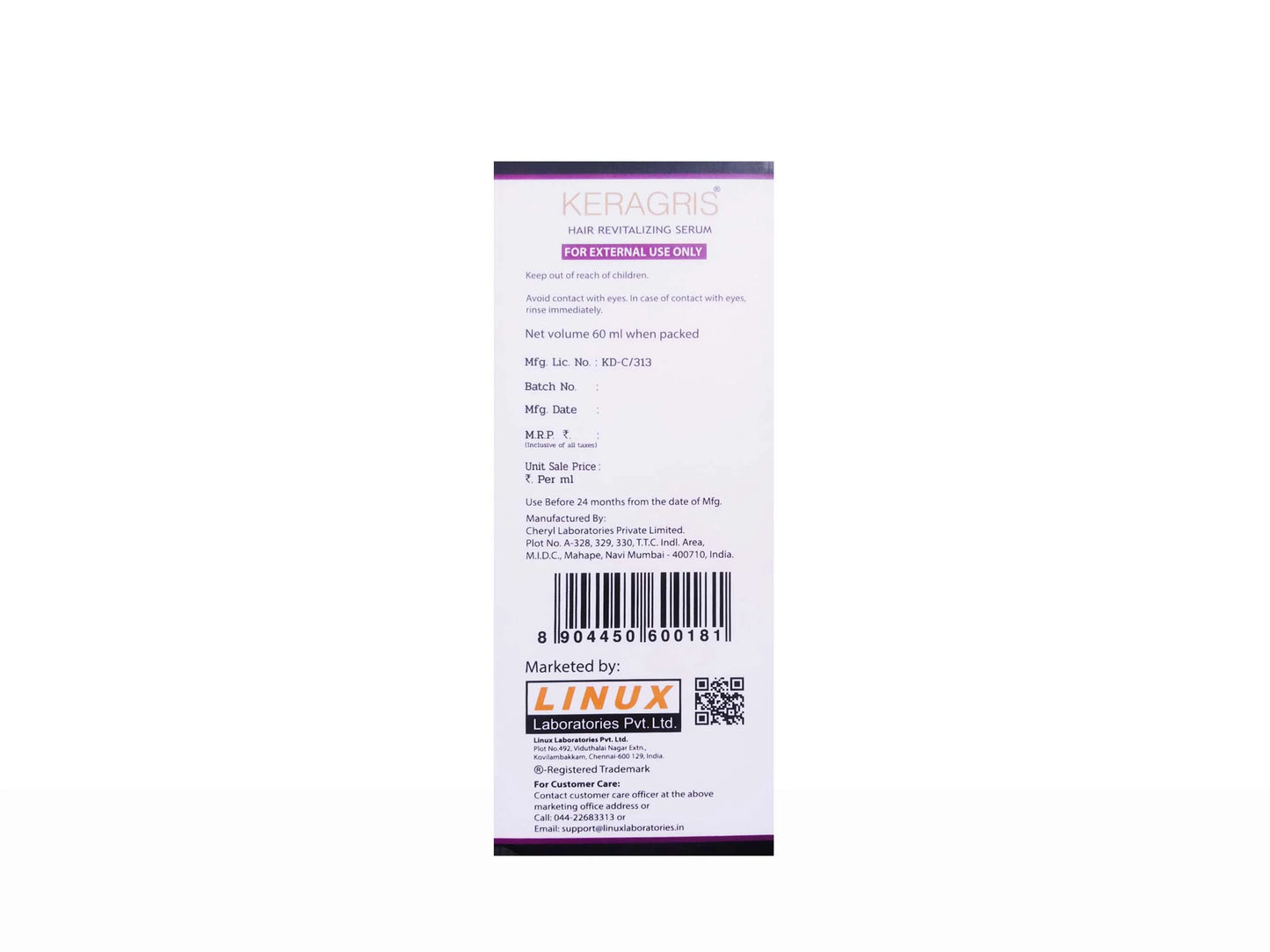 Keragris Hair Revitalizing Serum 60Ml