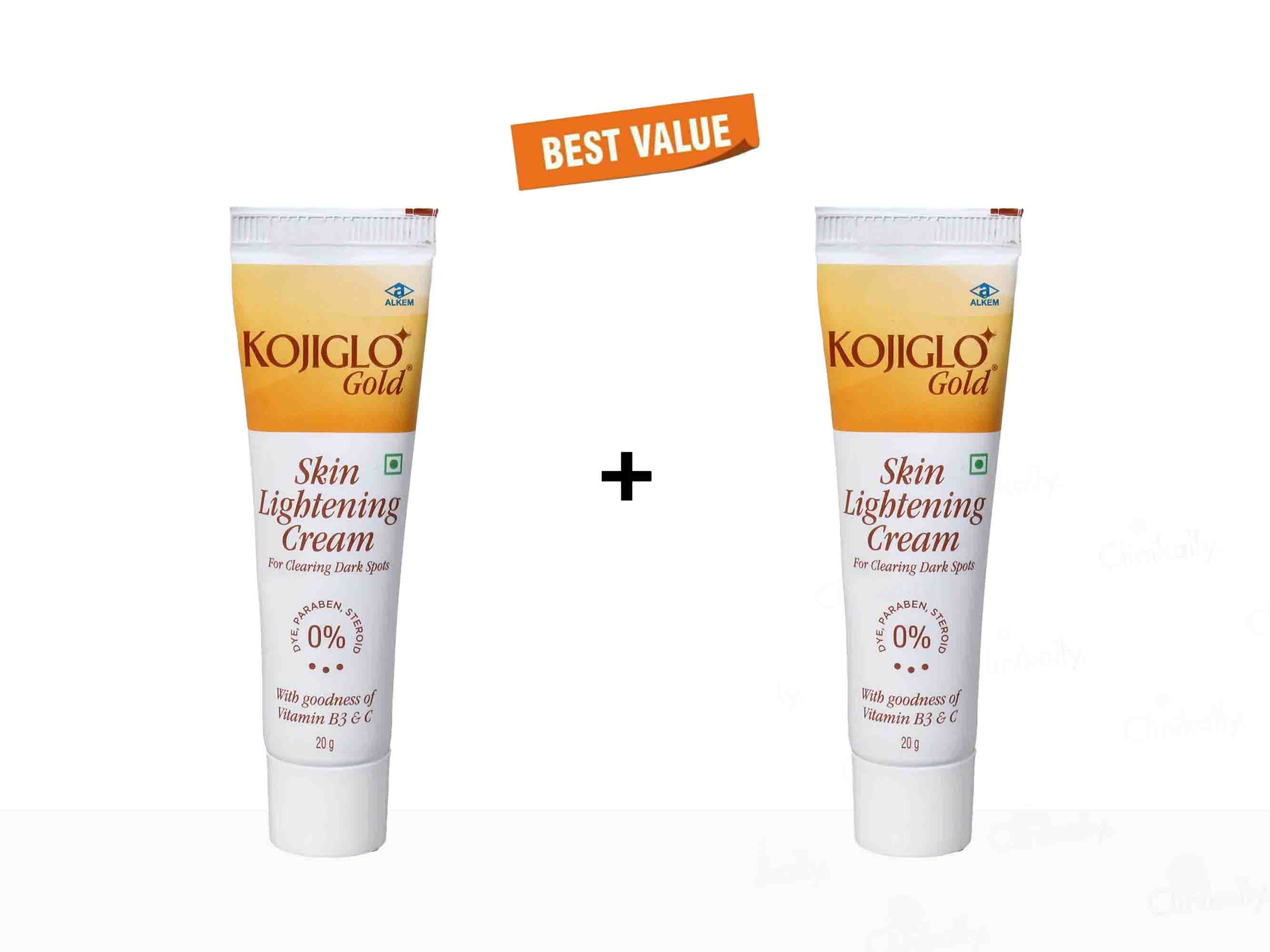 Alkem Kojiglo Gold Skin Lightening Cream 20Gm Pack of 2