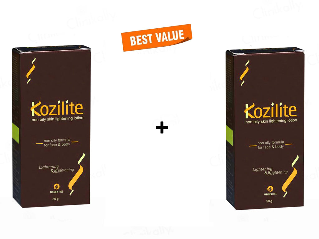 Kozilite Non Oily Skin Lightening Lotion 50Gm Pack OF 2