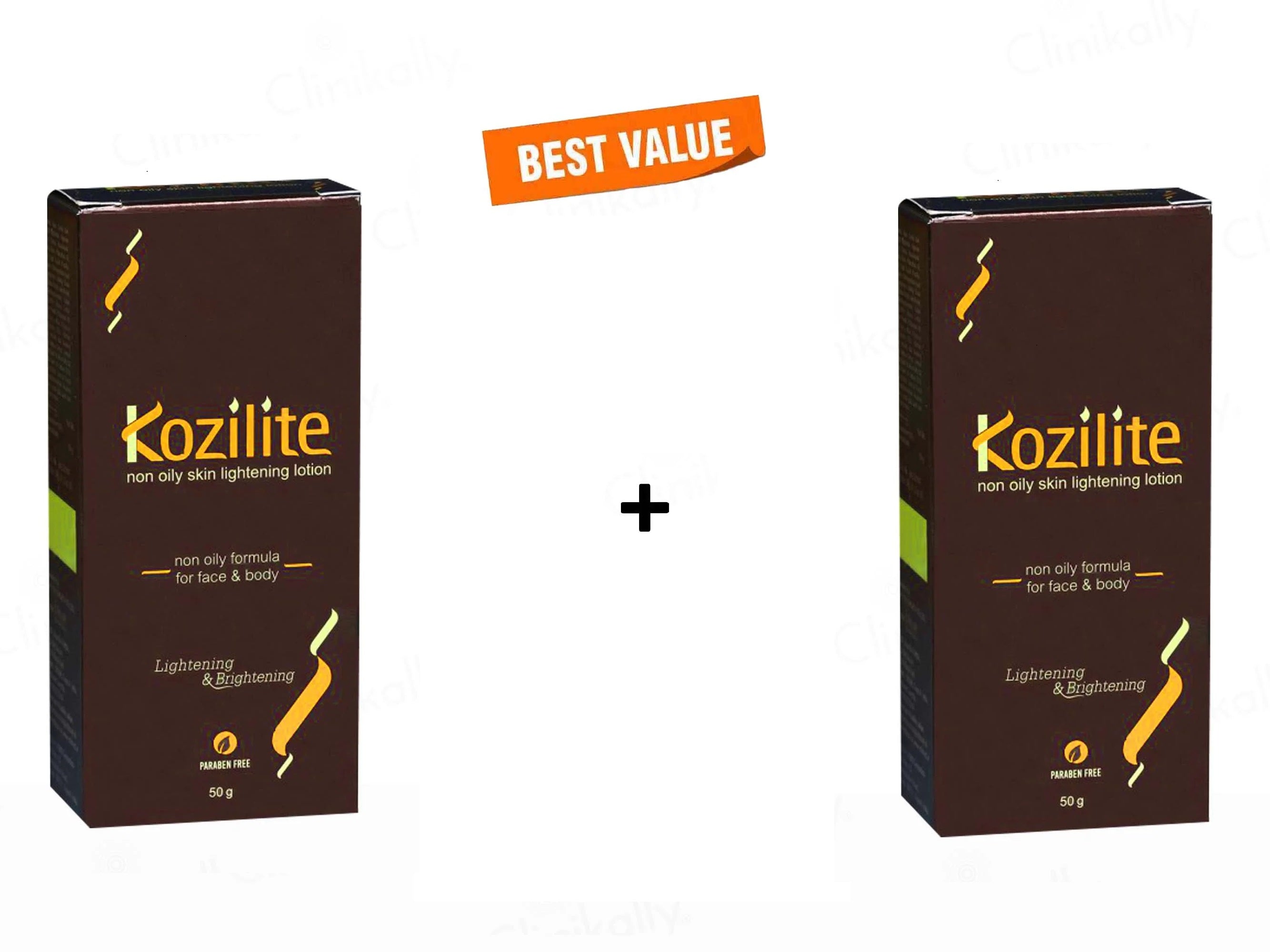 Kozilite Non Oily Skin Lightening Lotion 50Gm Pack OF 2