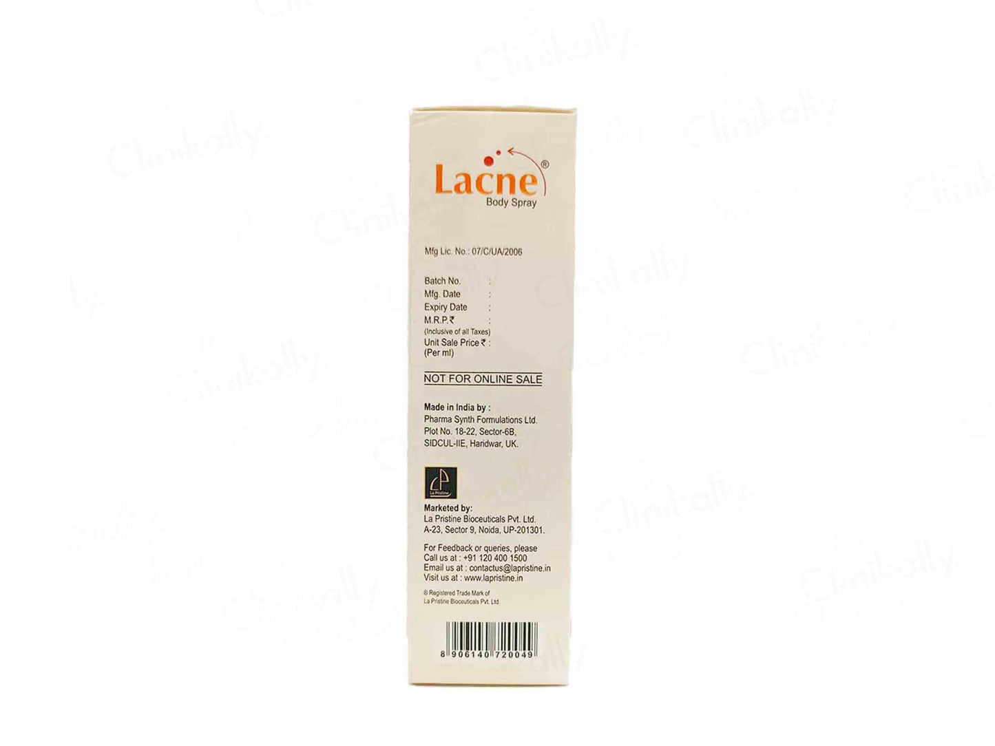 La Pristine Lacne 360 Acne Treatment Body Spray