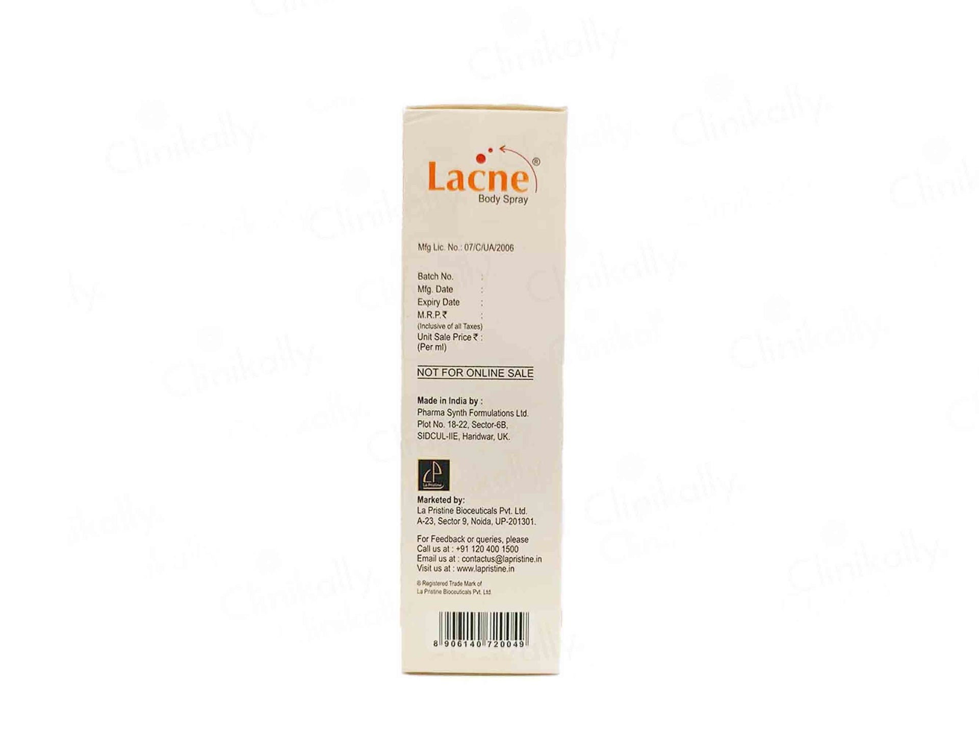 La Pristine Lacne 360 Acne Treatment Body Spray