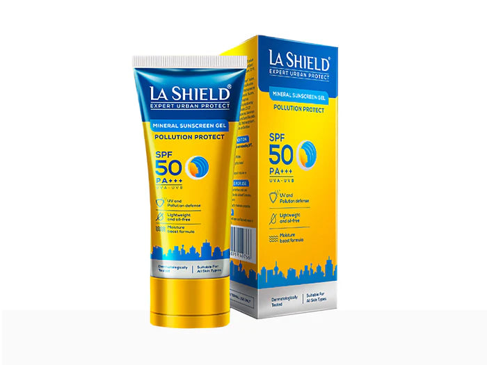 Glenmark La Shield Pollution Protect Mineral Sunscreen Gel SPF 50 PA+++