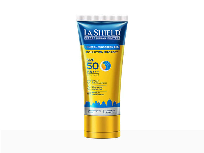 Glenmark La Shield Pollution Protect Mineral Sunscreen Gel SPF 50 PA+++