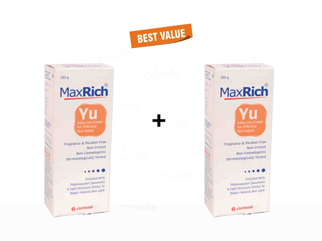 MaxRich YU Daily Use Cream For Effective Skin Repair Pack Of 2*100 gm