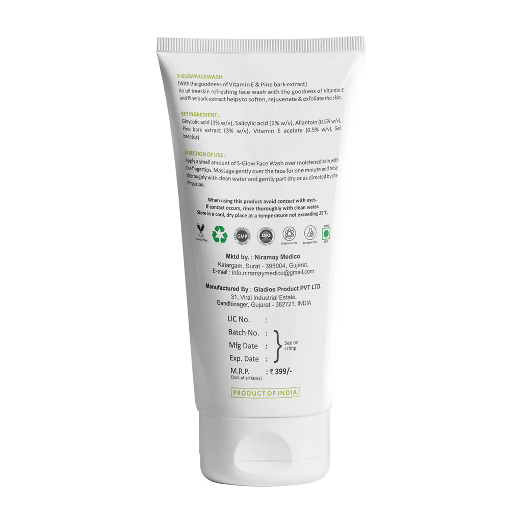 S-Glow Face Wash 100Ml