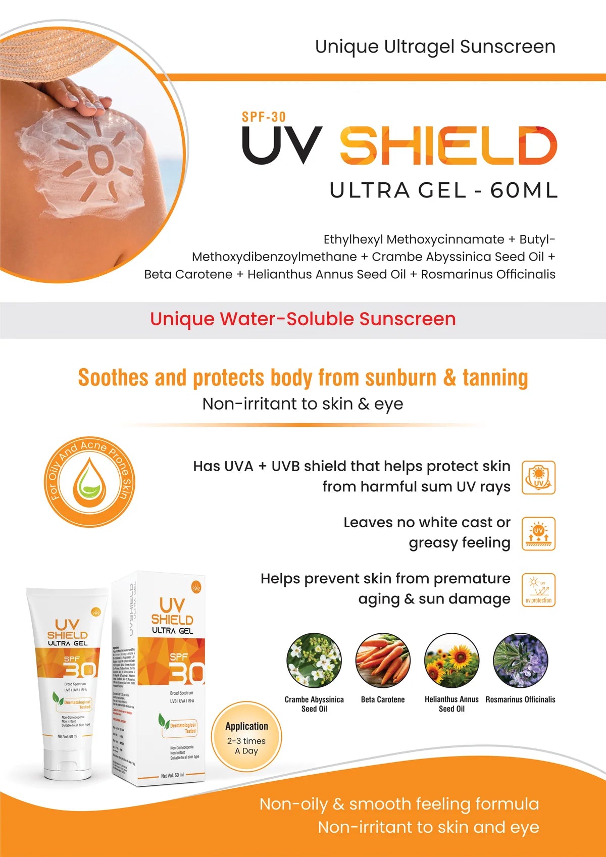 UV Shield Ultra SPF30 Gel 60Ml