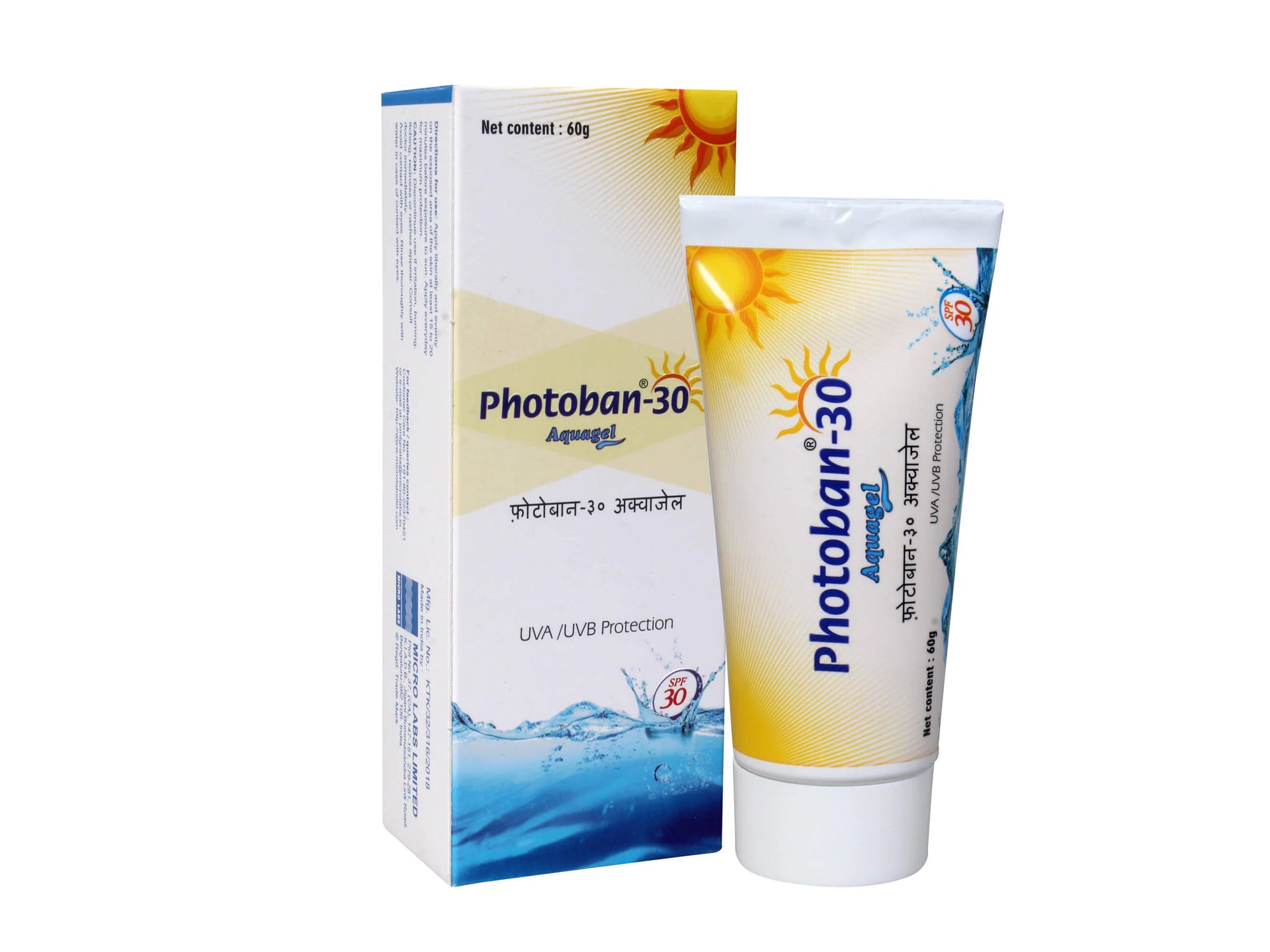 Micro Lab. Photoban-30 Aquagel Sunscreen SPF 30+ 60 gm