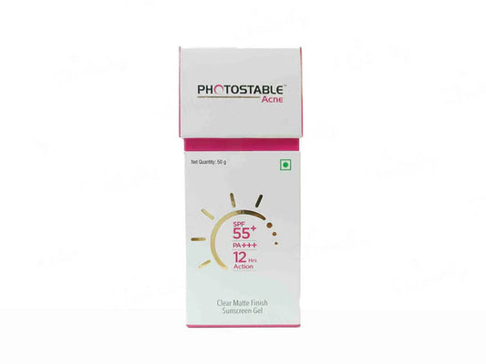 Sun Pharma Photostable Acne Sunscreen Gel SPF 55+ PA+++ 50g