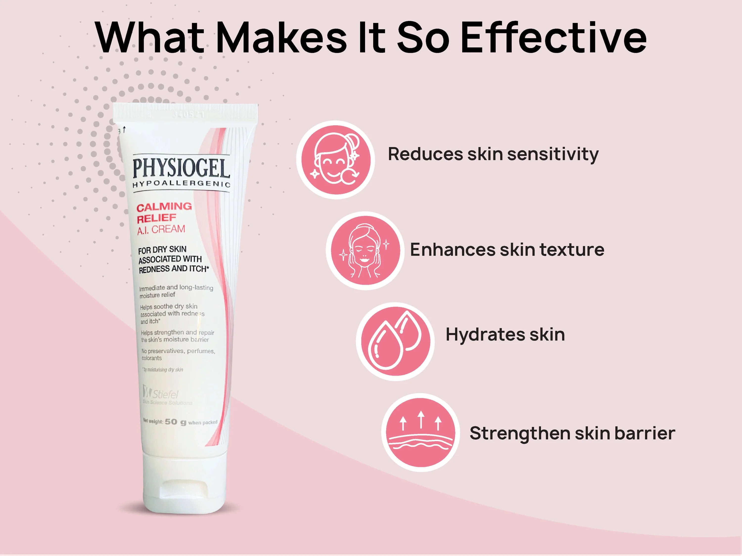 Physiogel Hypoallergenic Calming Relief A.I. Cream 50Gm