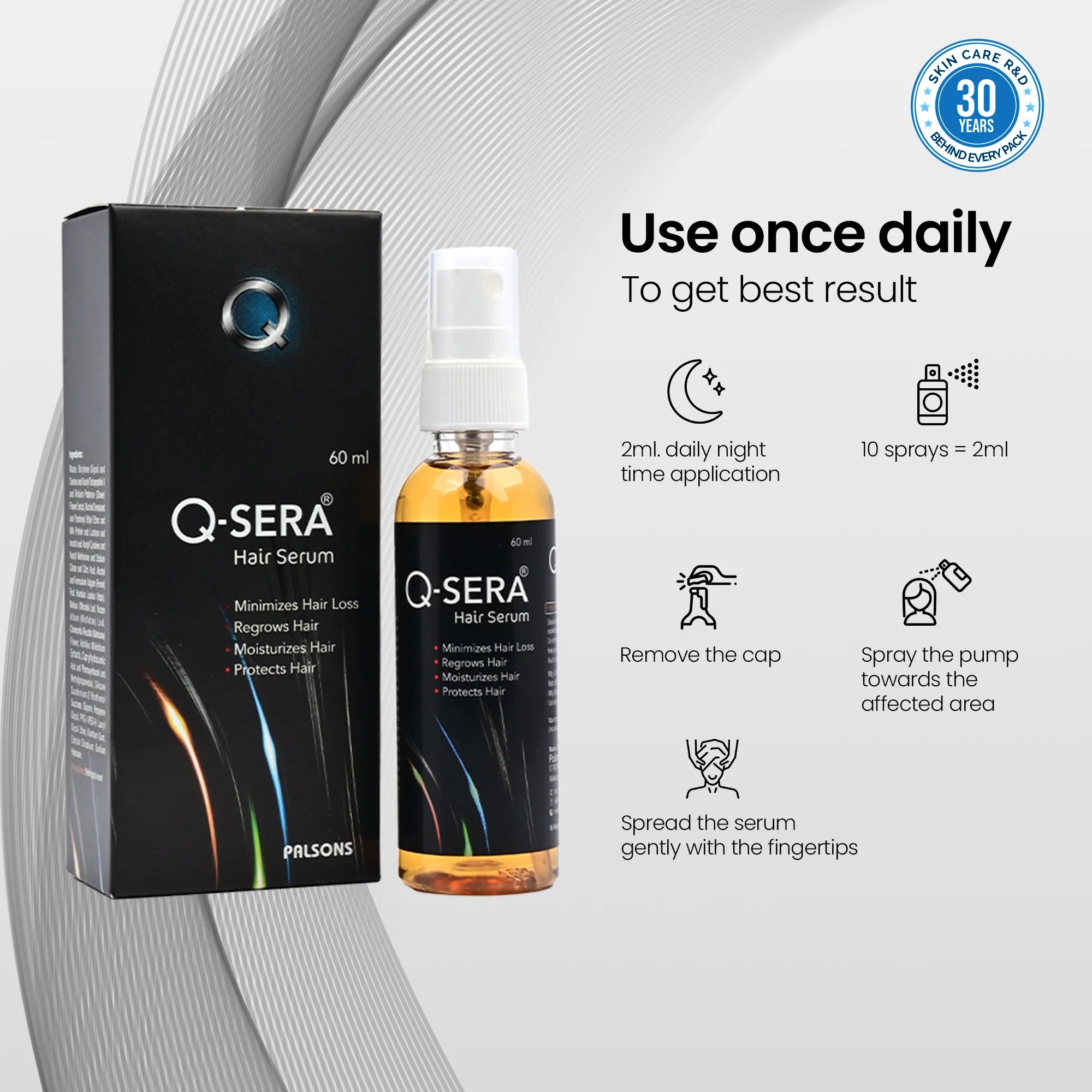 Q-Sera Hair Fall Control Serum 60Ml