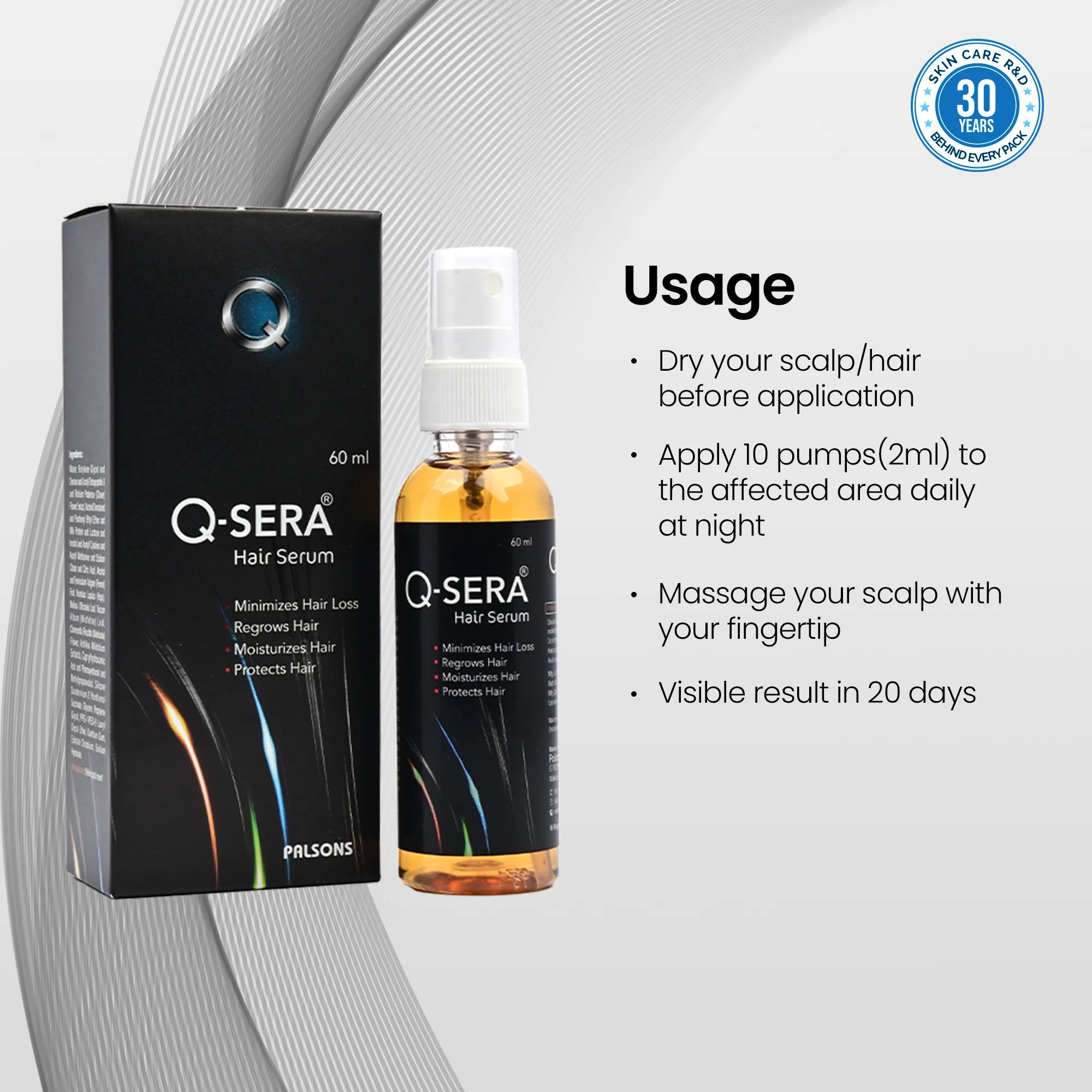 Q-Sera Hair Fall Control Serum 60Ml