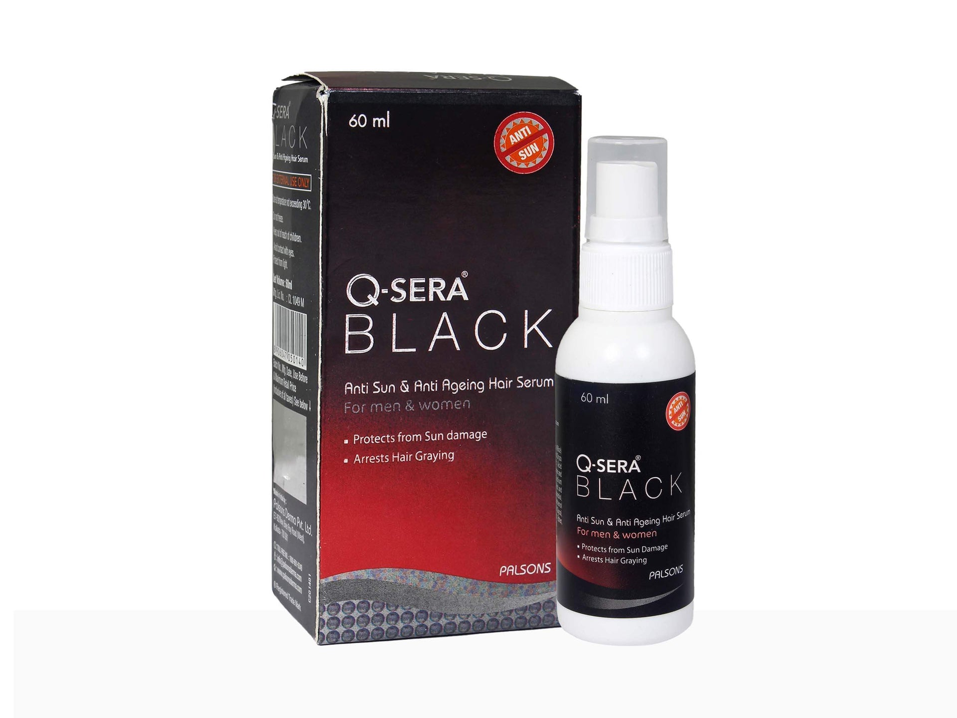 Q-Sera Black Serum Anti Sun & Anti Ageing Hair Serum 60Ml