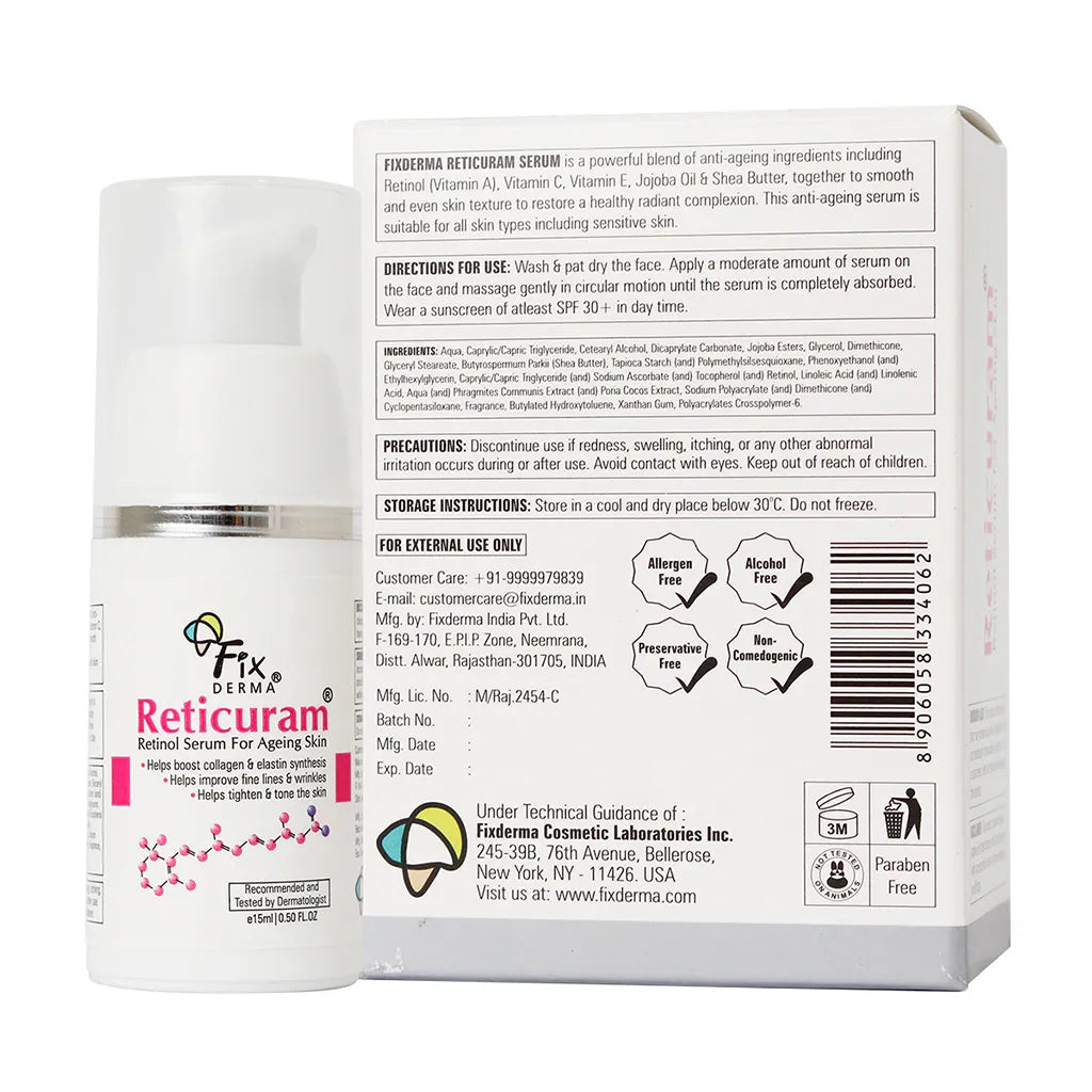 Fixderma Reticuram Retinol Serum For Ageing Skin 15Ml