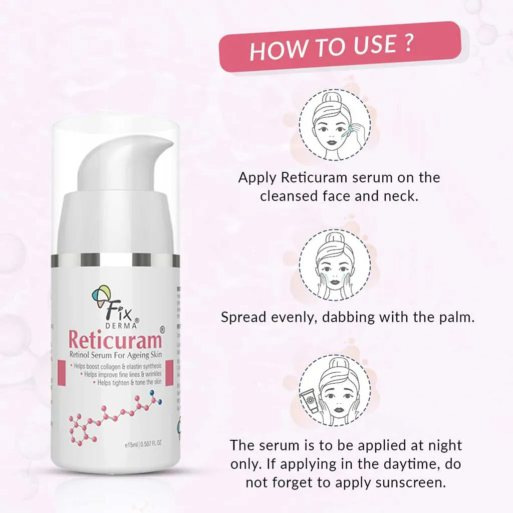 Fixderma Reticuram Retinol Serum For Ageing Skin 15Ml