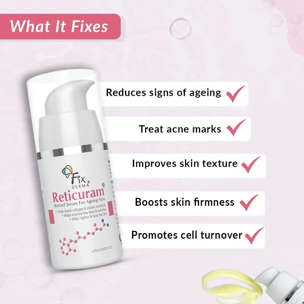 Fixderma Reticuram Retinol Serum For Ageing Skin 15Ml