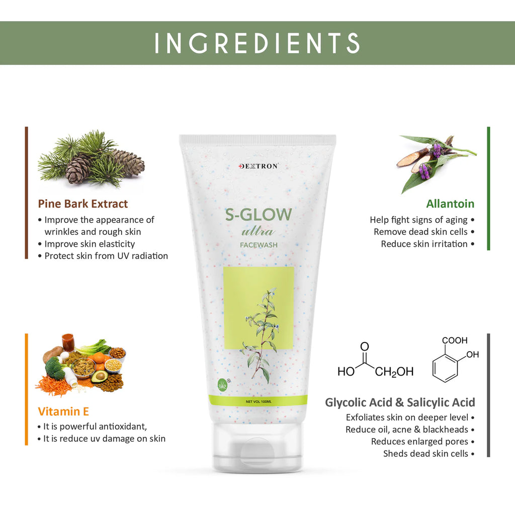S-Glow Ultra Face Wash 100Ml