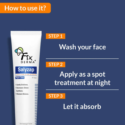Fixderma Salyzap Lotion For Acne Night Time 20Ml Pack Of 2