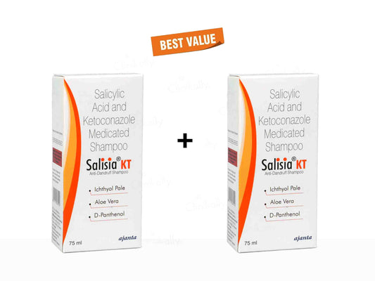 Salisia KT Anti Dandruff Shampoo 75Ml Pack Of 2