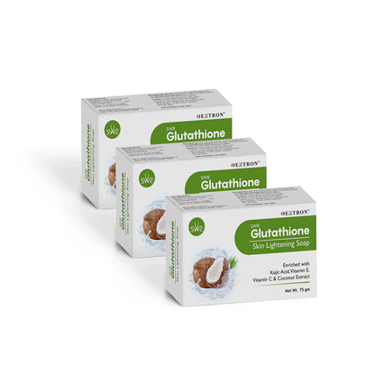 Glutathione Skin Lightening Soap Coconut 75Gm Pack Of 3