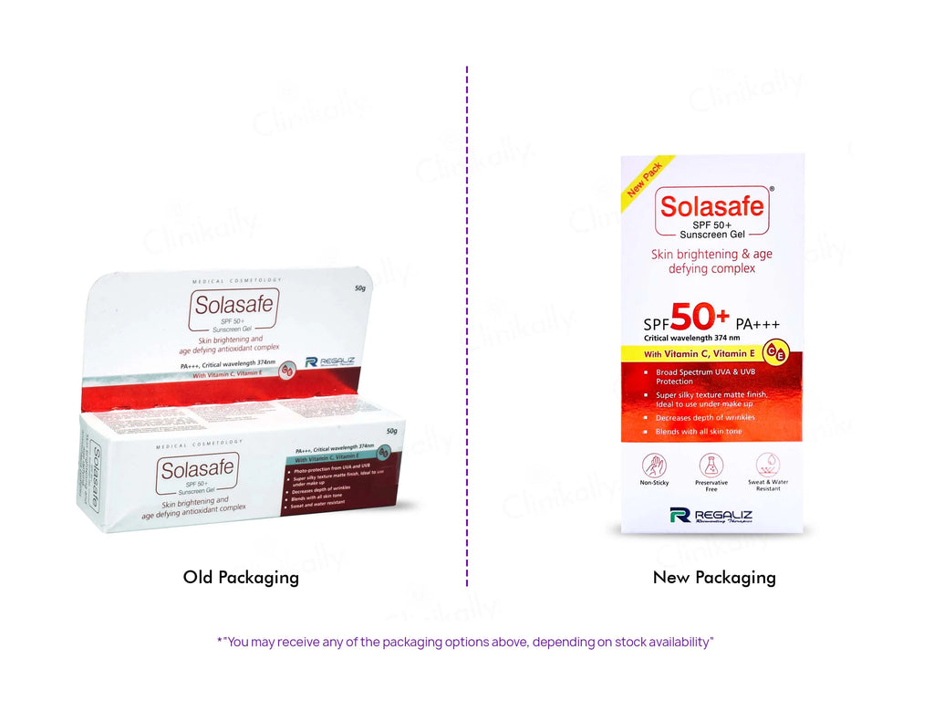 Solasafe Spf 50+ Sunscreen Gel, 50Gm