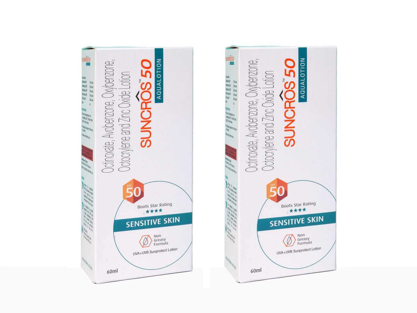 Suncros Aqua Lotion SPF 50 (60Ml) Pack Of 2