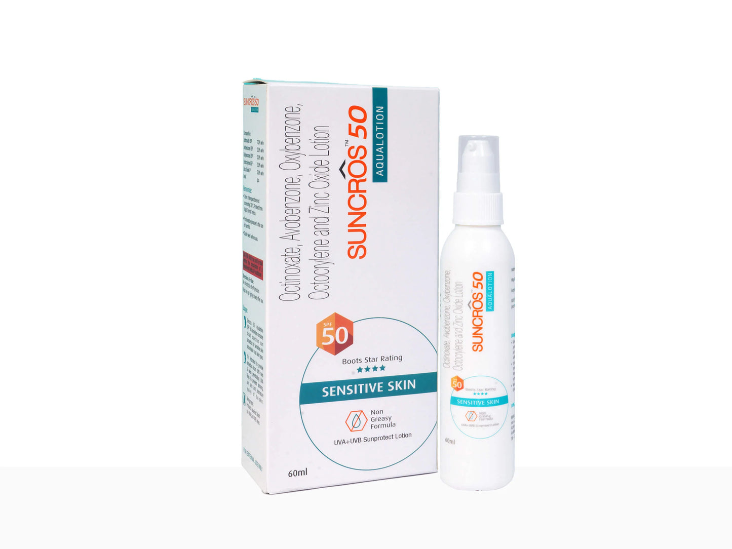 Suncros Aqua Lotion SPF 50 (60Ml) Pack Of 2