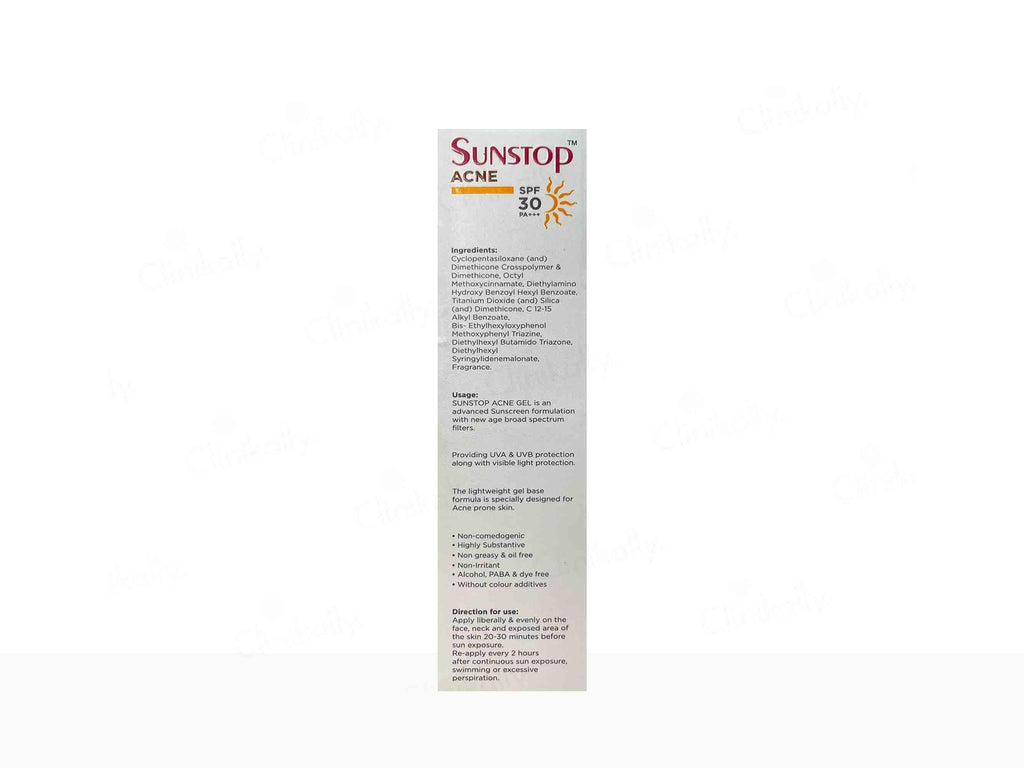 Sunstop Acne Advanced Sun Protection Gel SPF 30 Pack Of 2 30Gm
