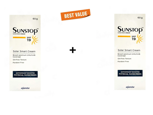 Sunstop 19 Sunscreen Cream 60Gm Pack Of 2