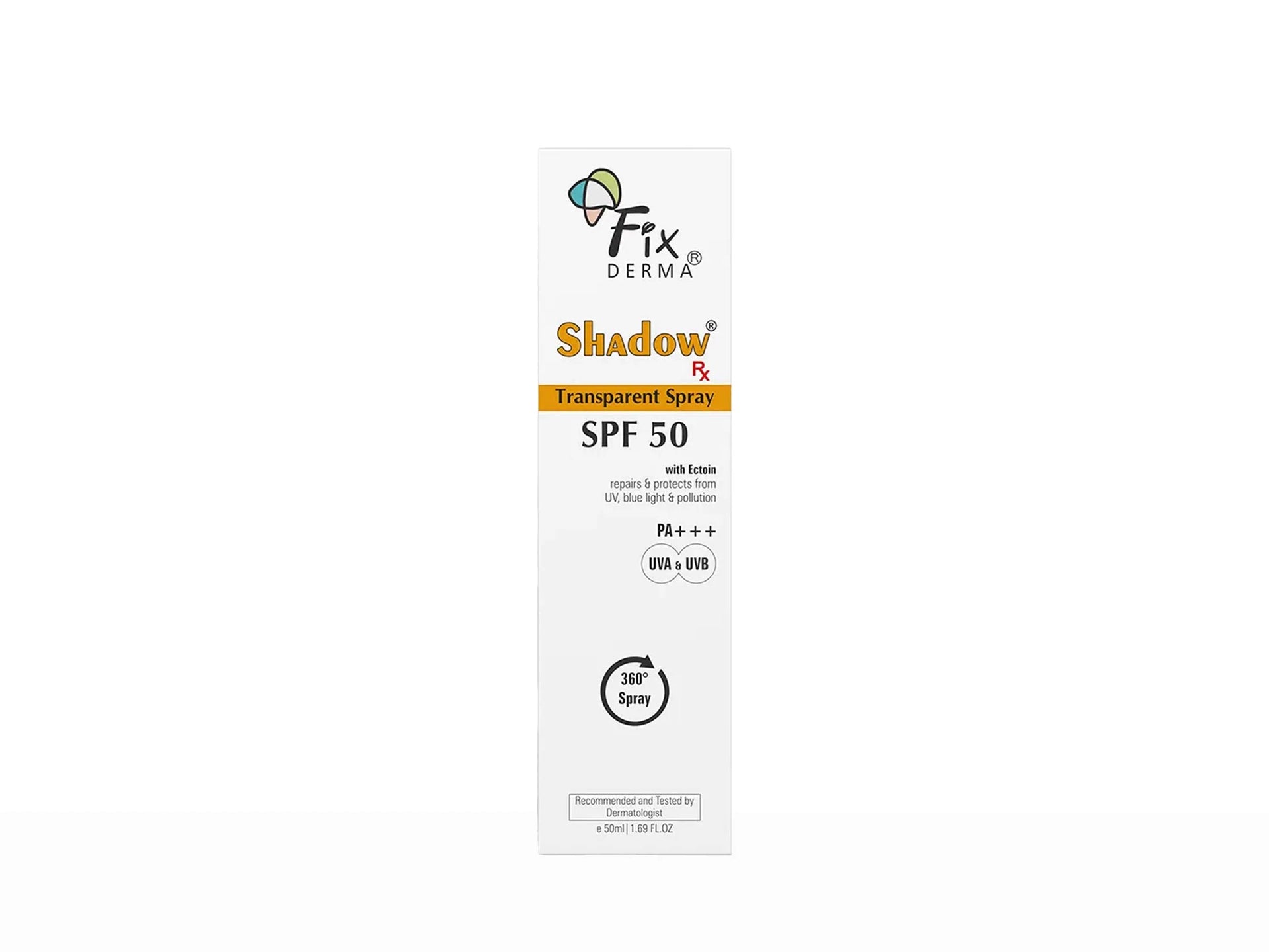 Fixderma Shadow Rx Transparent Spray Sunscreen SPF 50 PA+++ 30Gm Pack Of 2