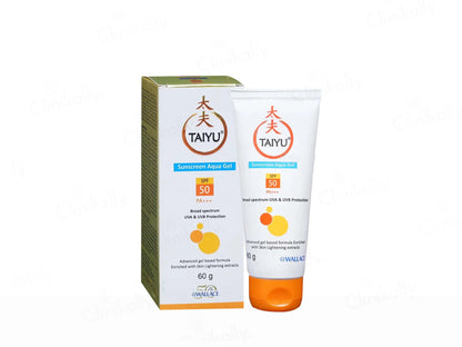 Taiyu Sunscreen Aqua Gel SPF 50 PA+++ 60Gm