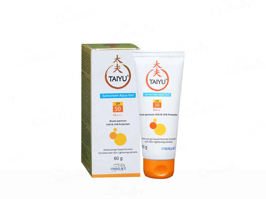 Taiyu Sunscreen Aqua Gel SPF 50 PA+++ 60Gm