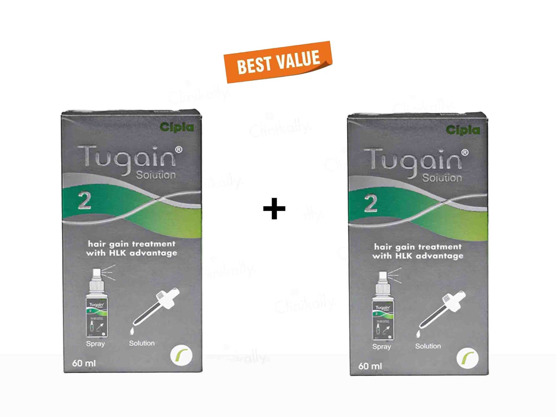 Tugain 2 Solution 60ML (Pack Of 2)