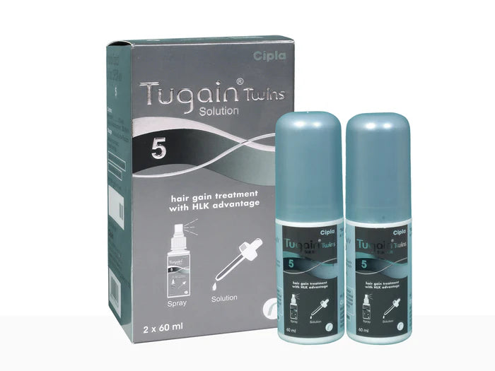 Cipla Tugain Twins 5 Solution (60ml Each)