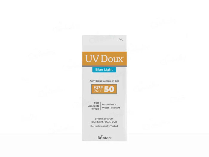 UV Doux Blue Light Anhydrous Sunscreen Gel SPF 50 PA+++ 50Gm