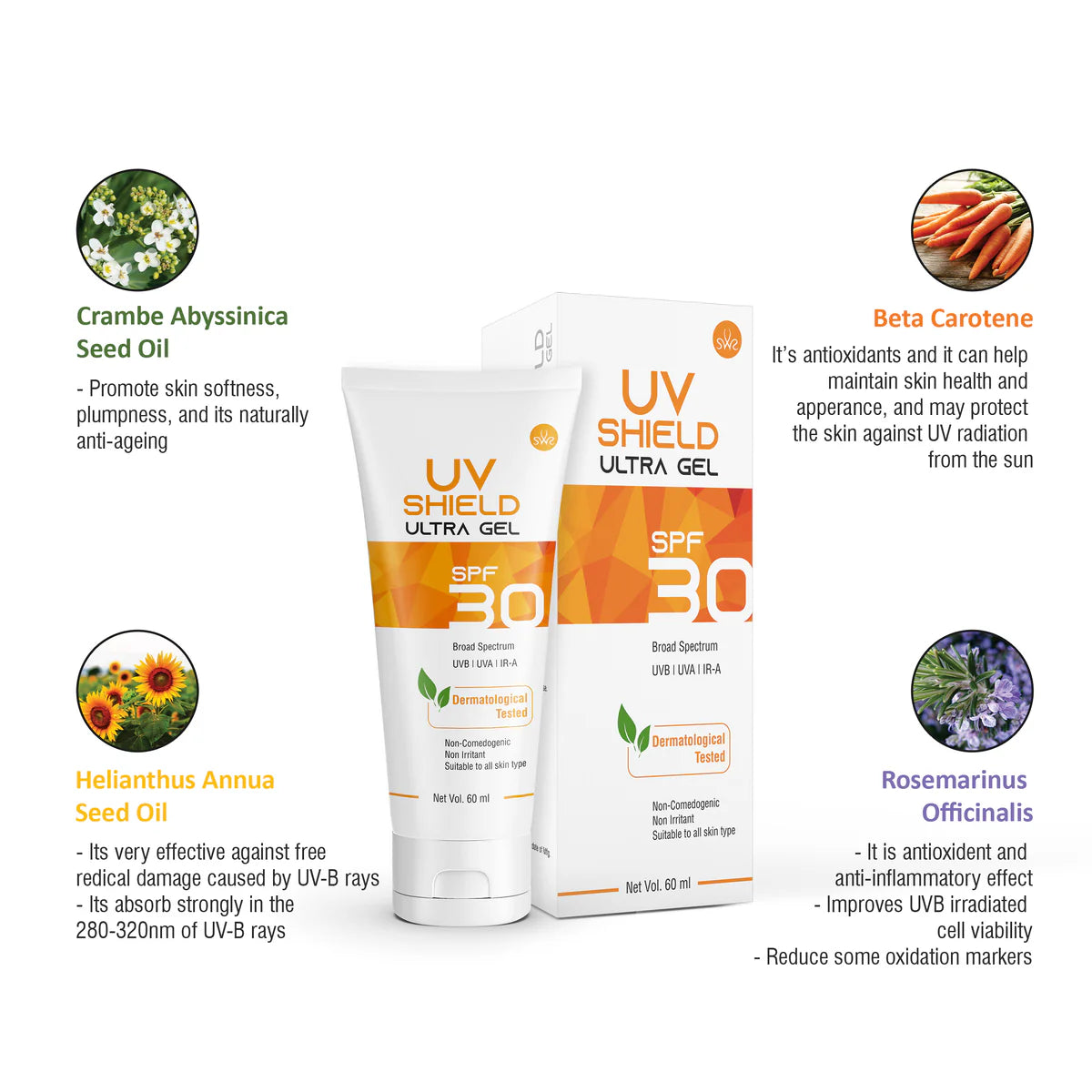 UV Shield Ultra SPF30 Gel 60Ml