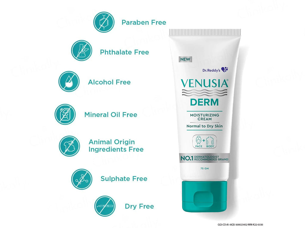 Venusia Derm Face & Body Moisturizing Cream 75Gm (Pack Of 2)